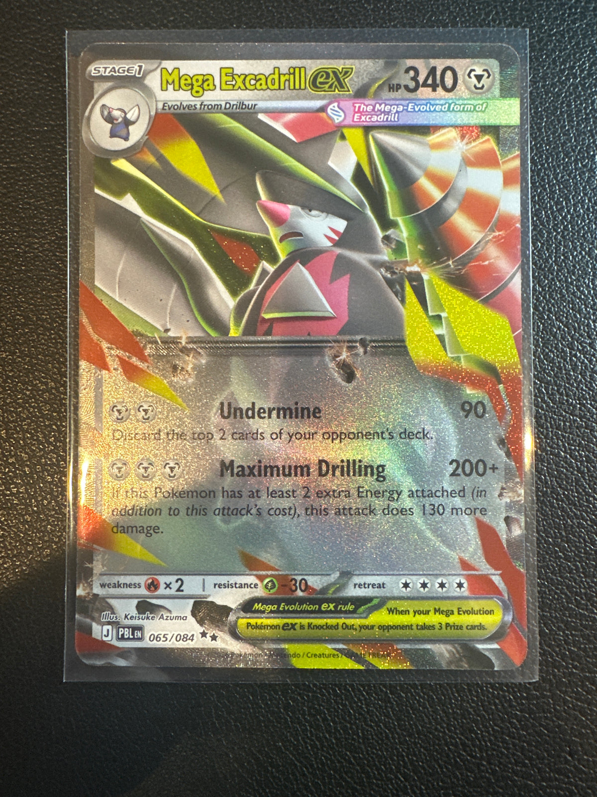 2026 Pitch Black Mega Excadrill EX Holo Double Rare #65/84