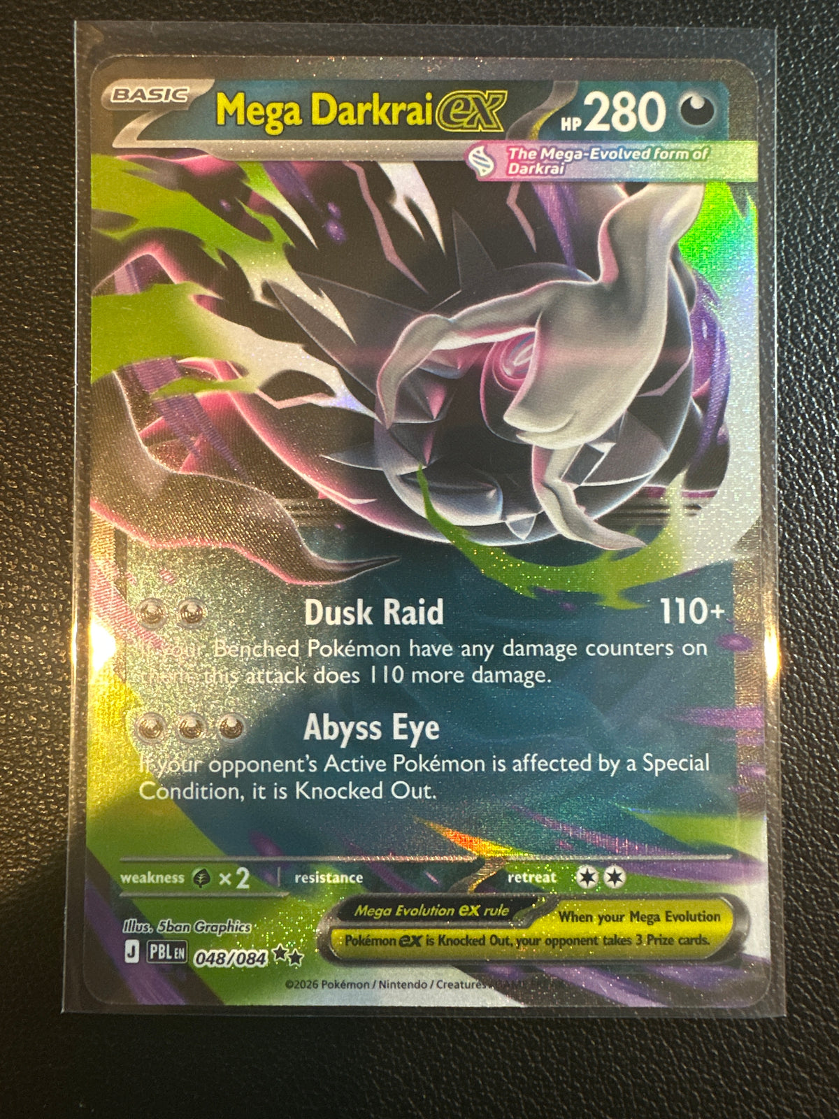 2026 Pitch Black Mega Darkrai EX Holo Ultra Rare FA #48/84