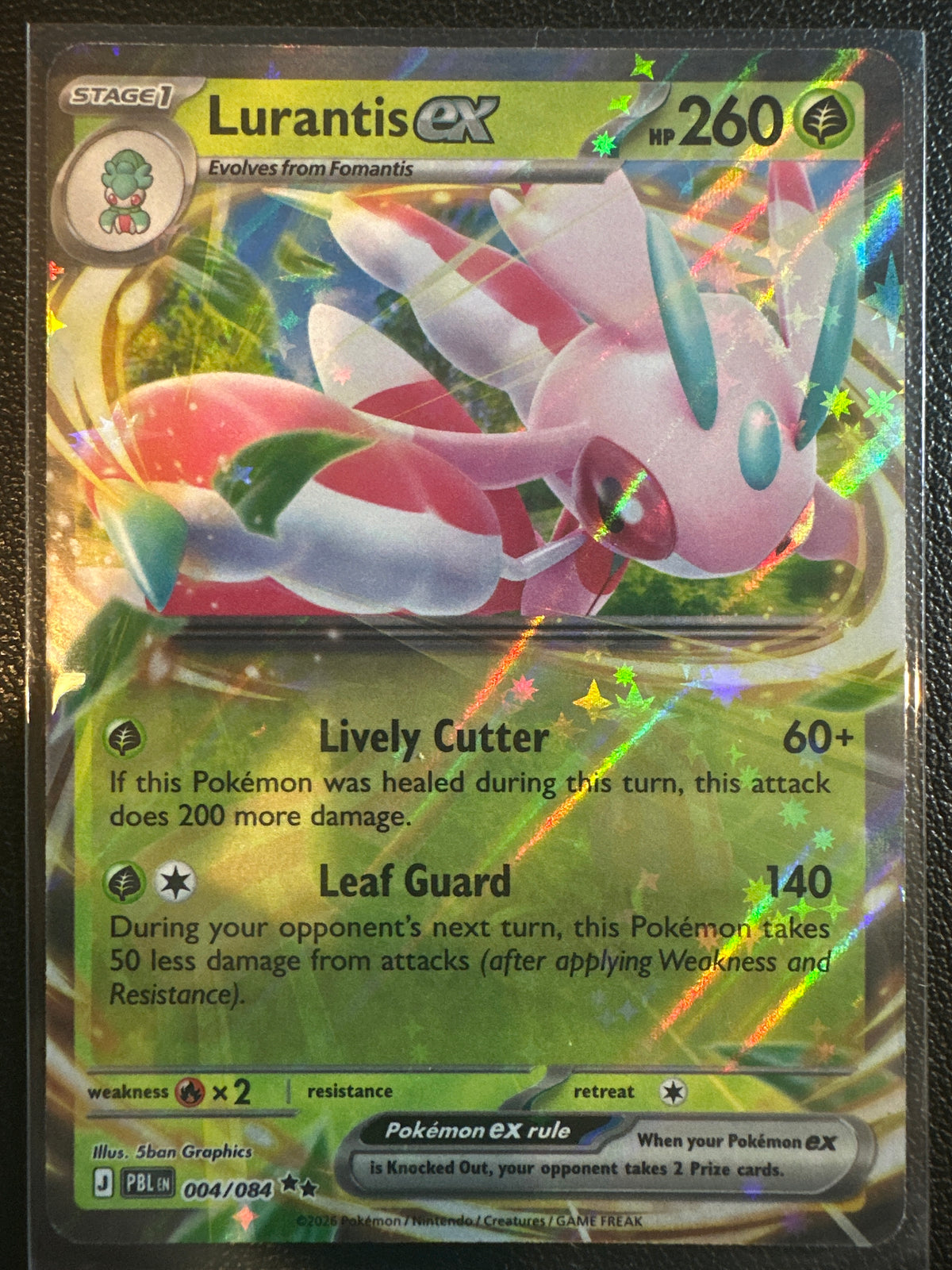 2026 Pitch Black Lurantis EX Holo Double Rare RR #4/84