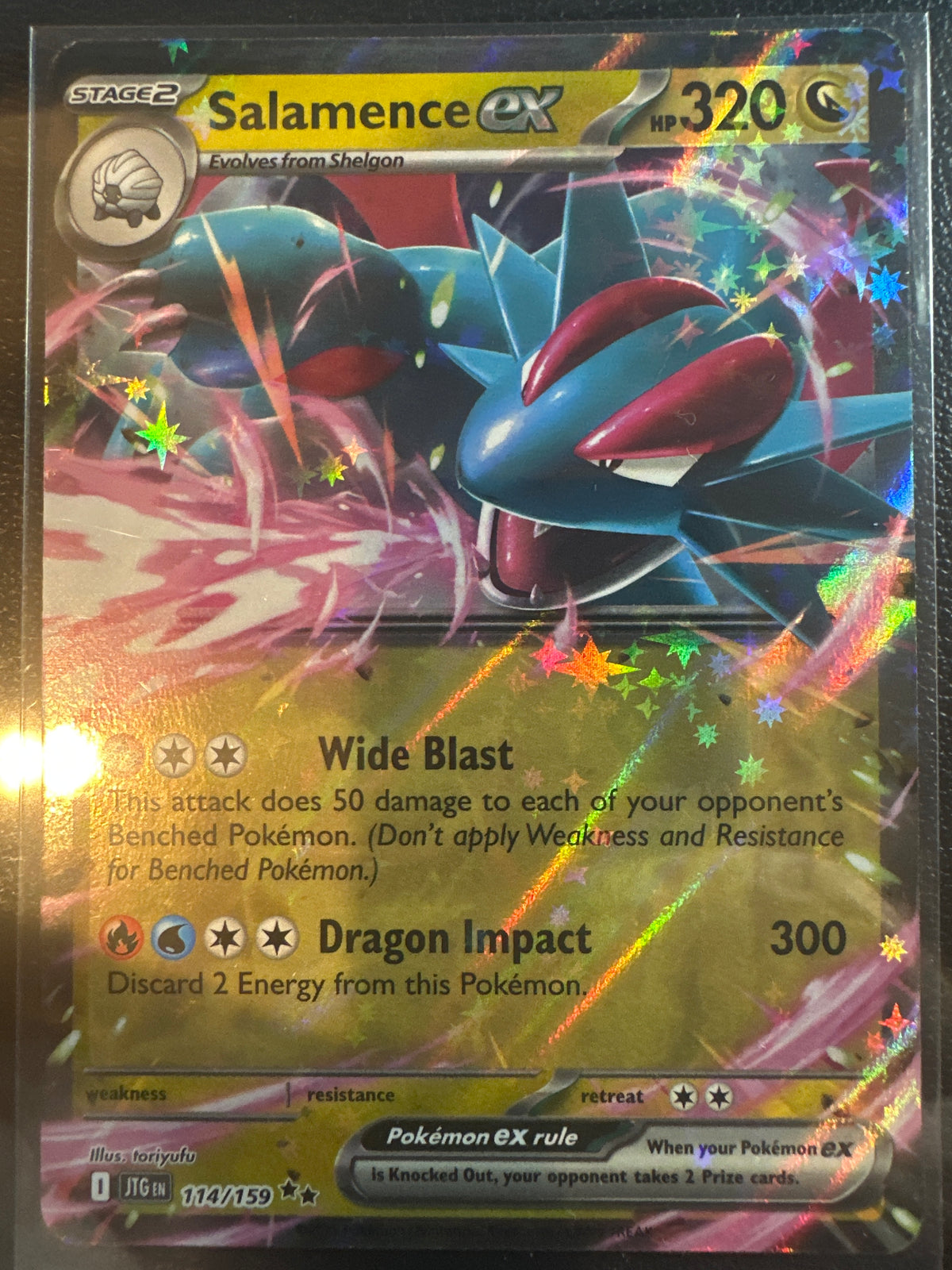 2025 Journey Together Salamence EX Holo Double Rare RR #114/159