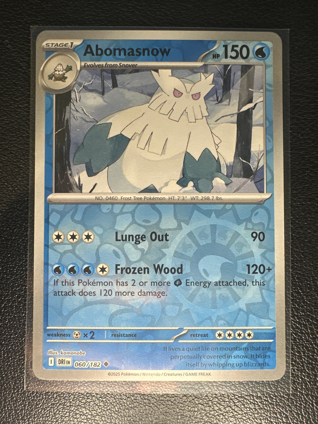 2025 Destined Rivals Abomasnow Reverse Holo Uncommon #60/182