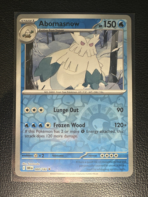 2025 Destined Rivals Abomasnow Reverse Holo Uncommon #60/182