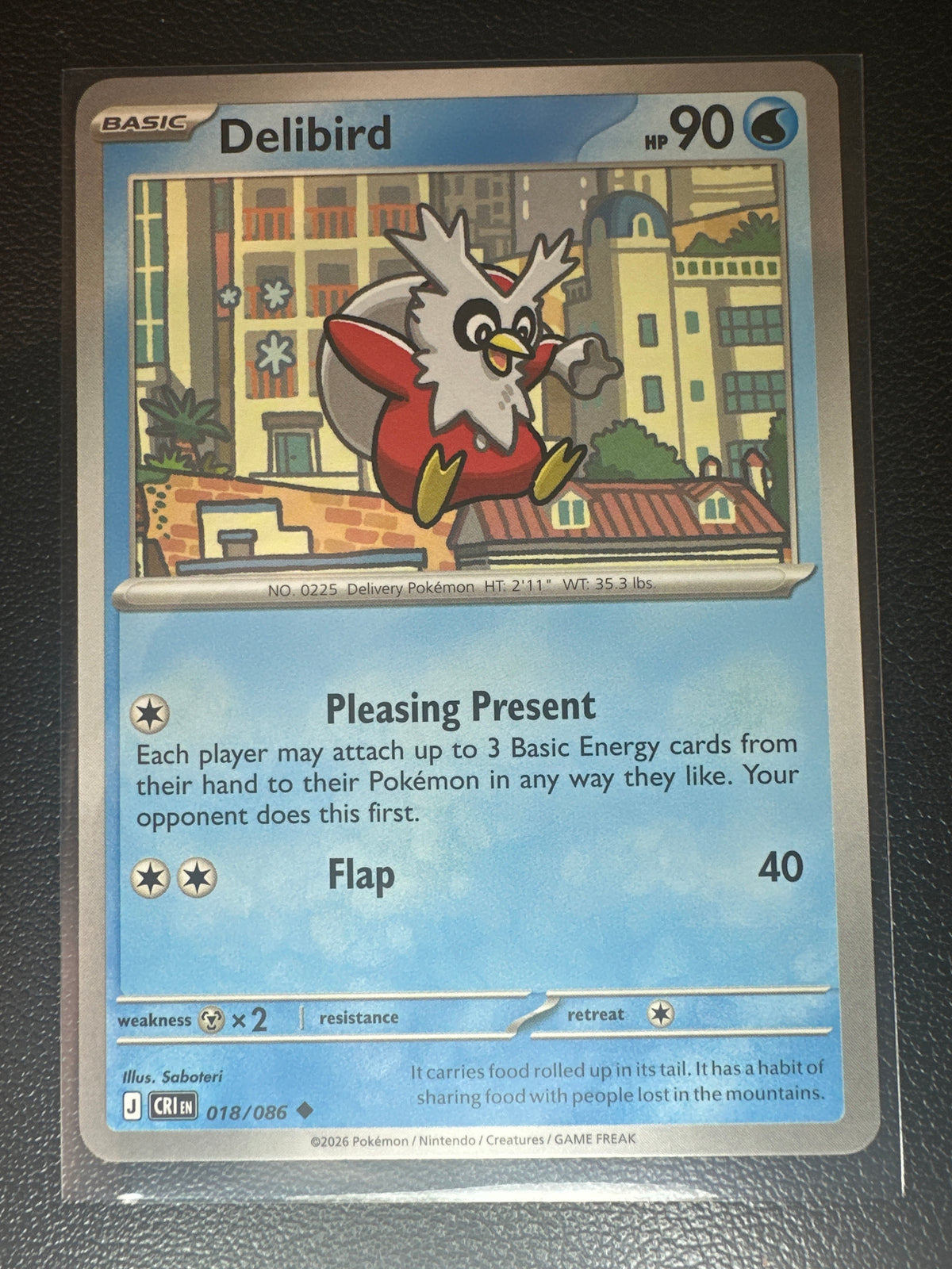 Pokemon TCG: Mega Evolution Chaos Rising Delibird Regular Uncommon #18/86