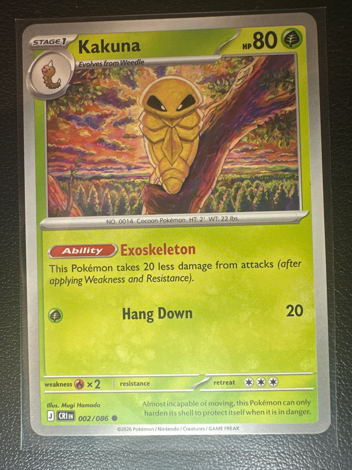 Pokemon TCG: Mega Evolution Chaos Rising Kakuna Regular #2/86