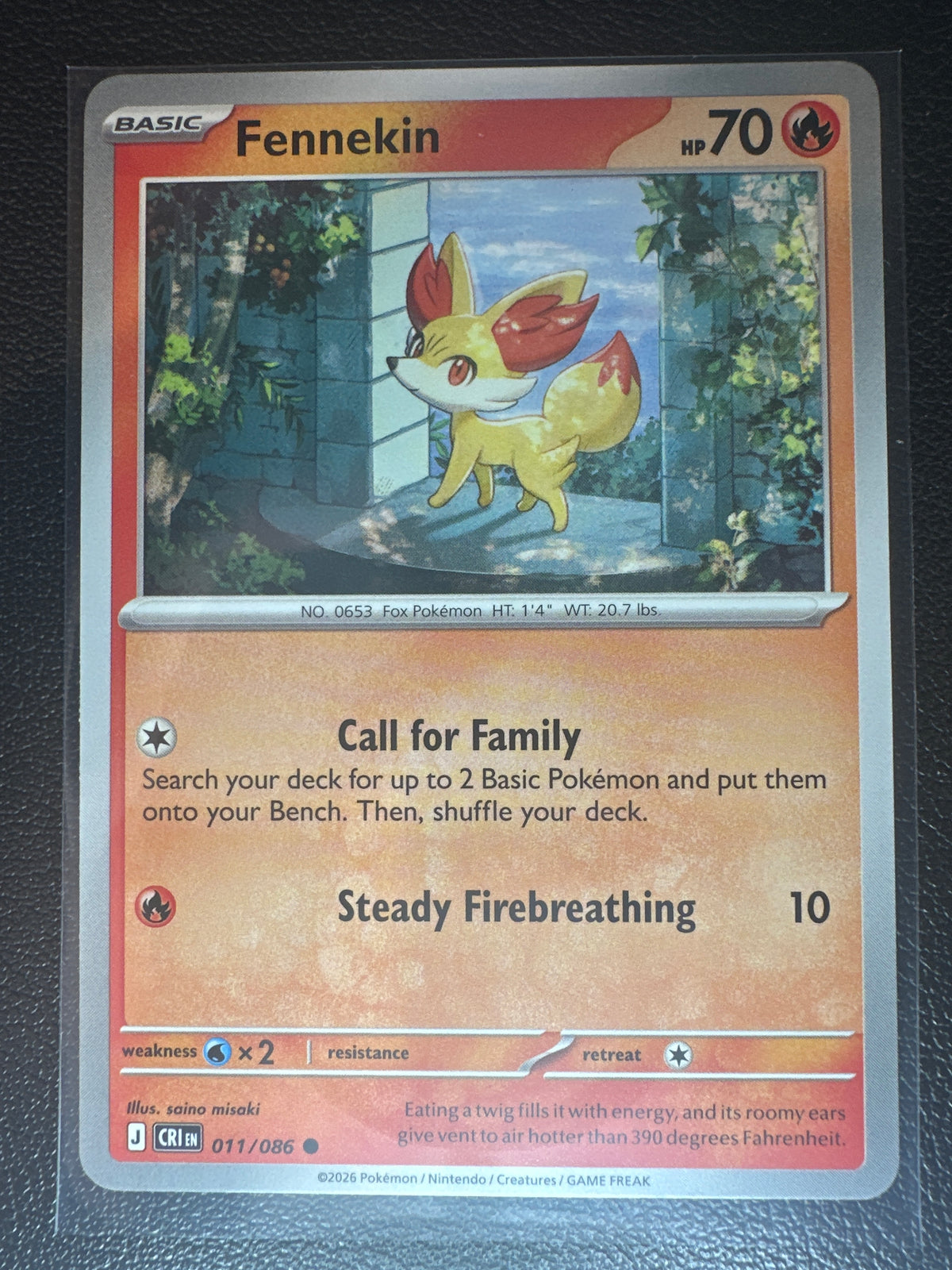 Pokemon TCG: Mega Evolution Chaos Rising Fennekin Regular #11/86