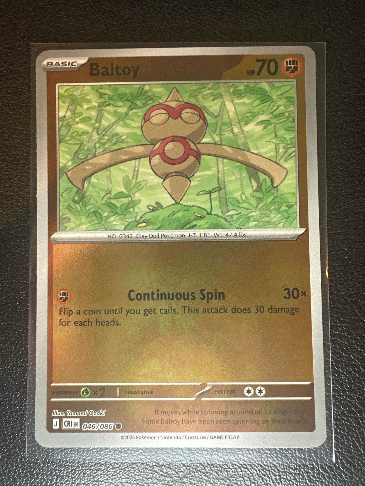Pokemon TCG: Mega Evolution Chaos Rising Baltoy Reverse Holo #46/86