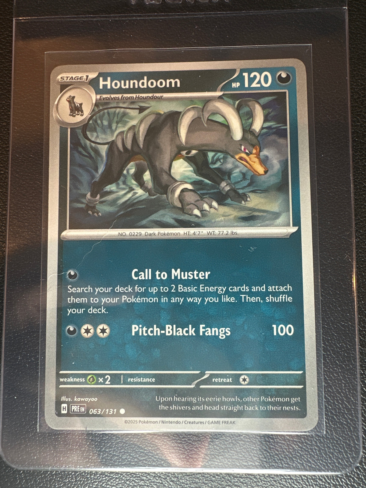 2025 Prismatic Evolutions Houndoom Regular #63/131