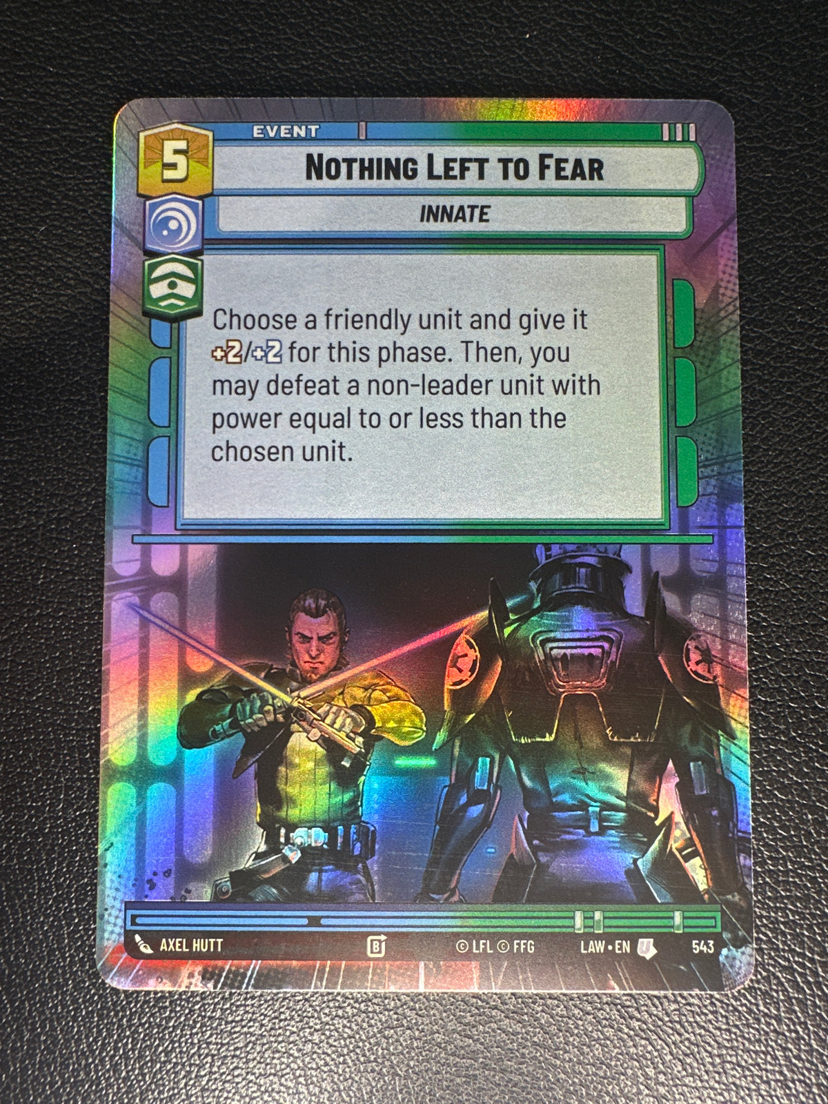 Star Wars: Unlimited A Lawless Time Nothing Left to Fear Foil Hyperspace #543