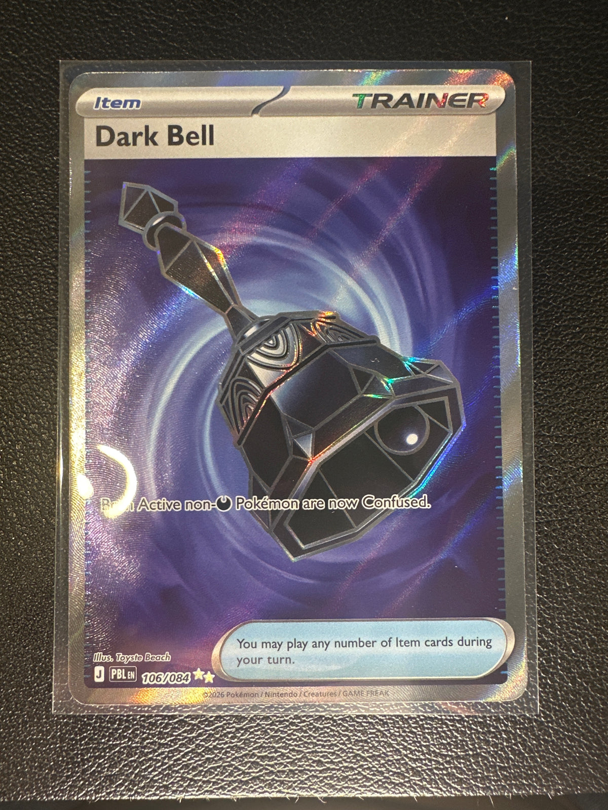2026 Pitch Black Dark Bell Holo Secret Rare SR FA #106/84