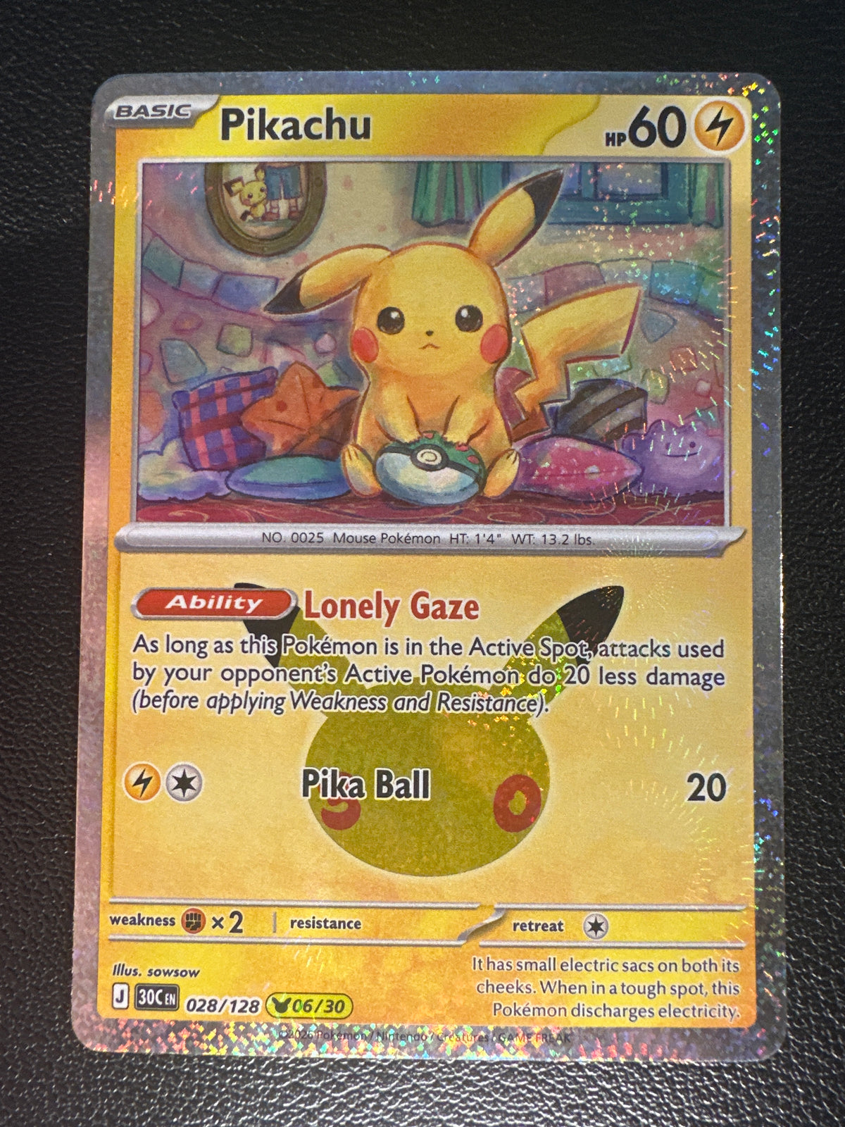 Pokemon TCG 30th Celebration Pikachu Holo #28/128