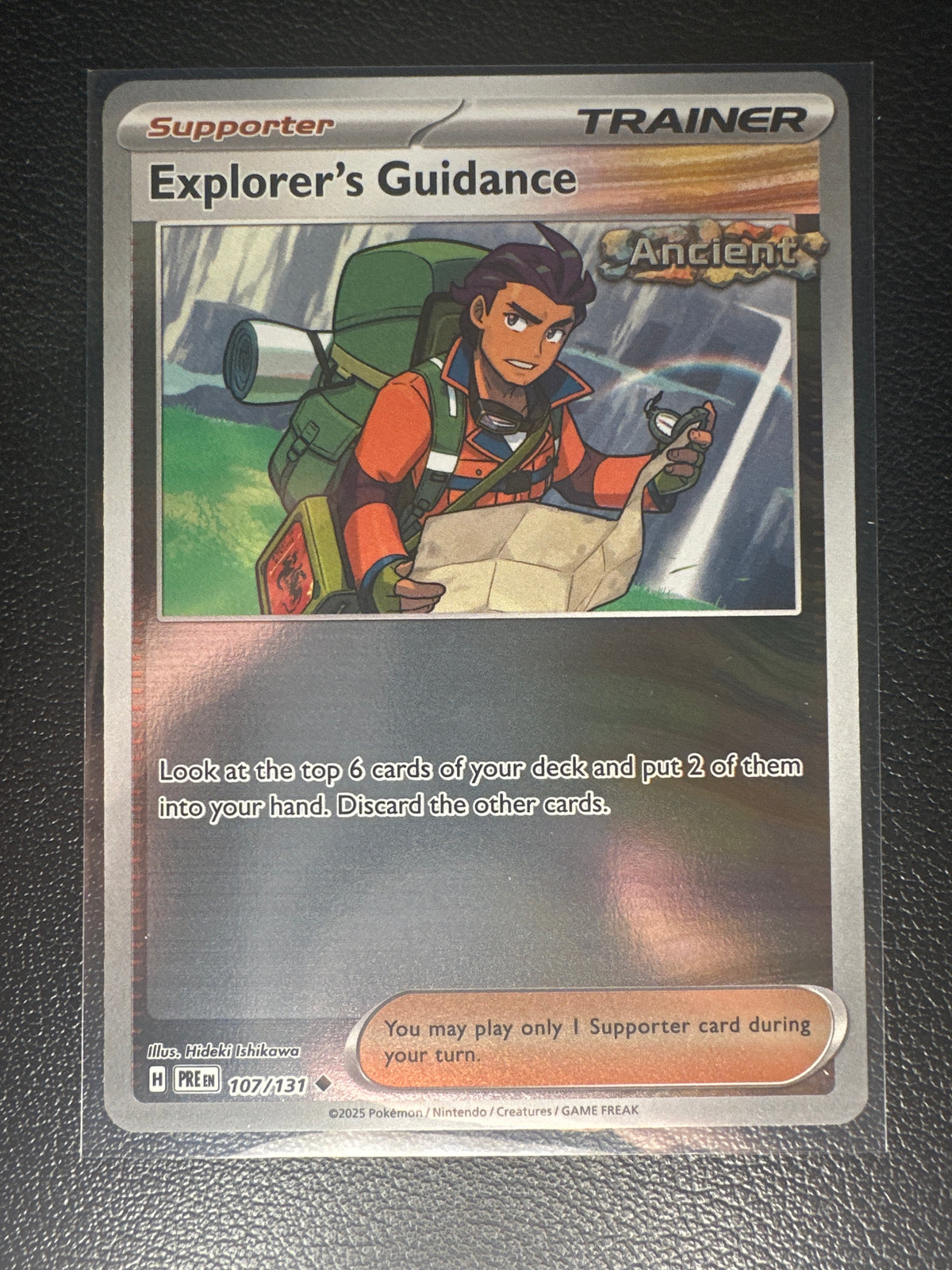 Pokemon TCG Prismatic Evolutions Explorer's Guidance Reverse Holo #107/131