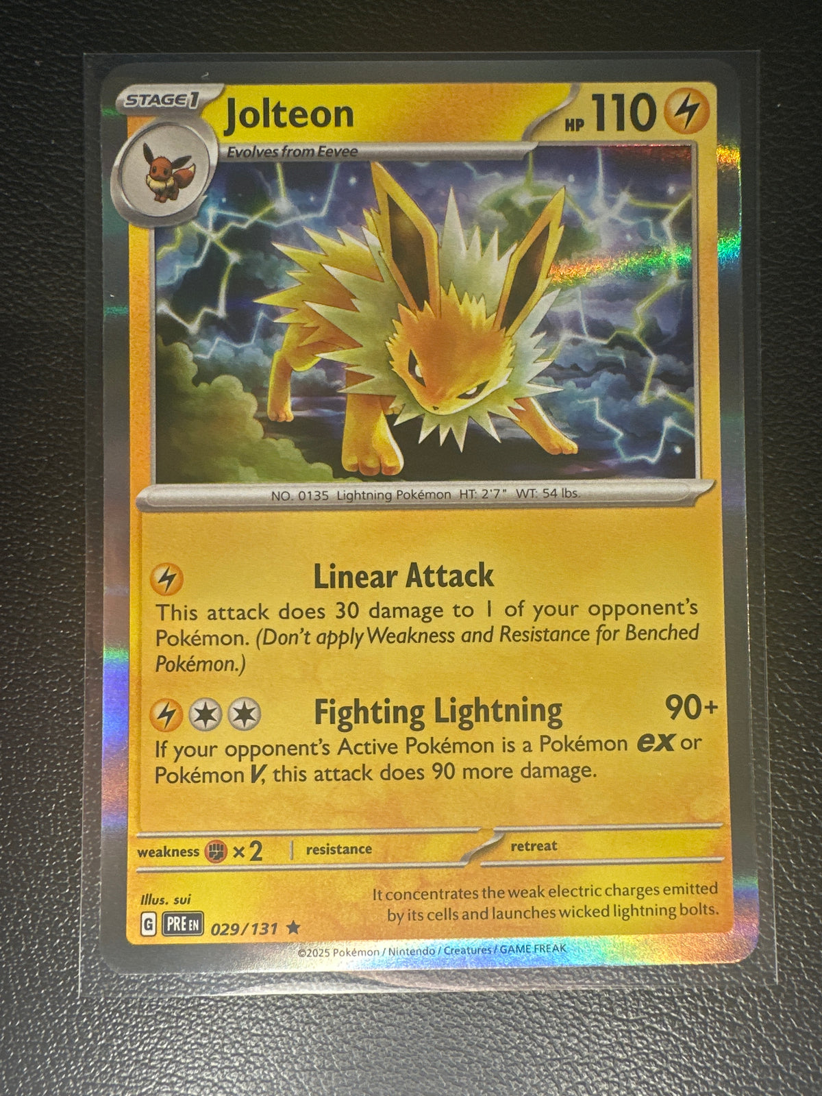 Pokemon TCG Prismatic Evolutions Jolteon Holo Rare #29/131