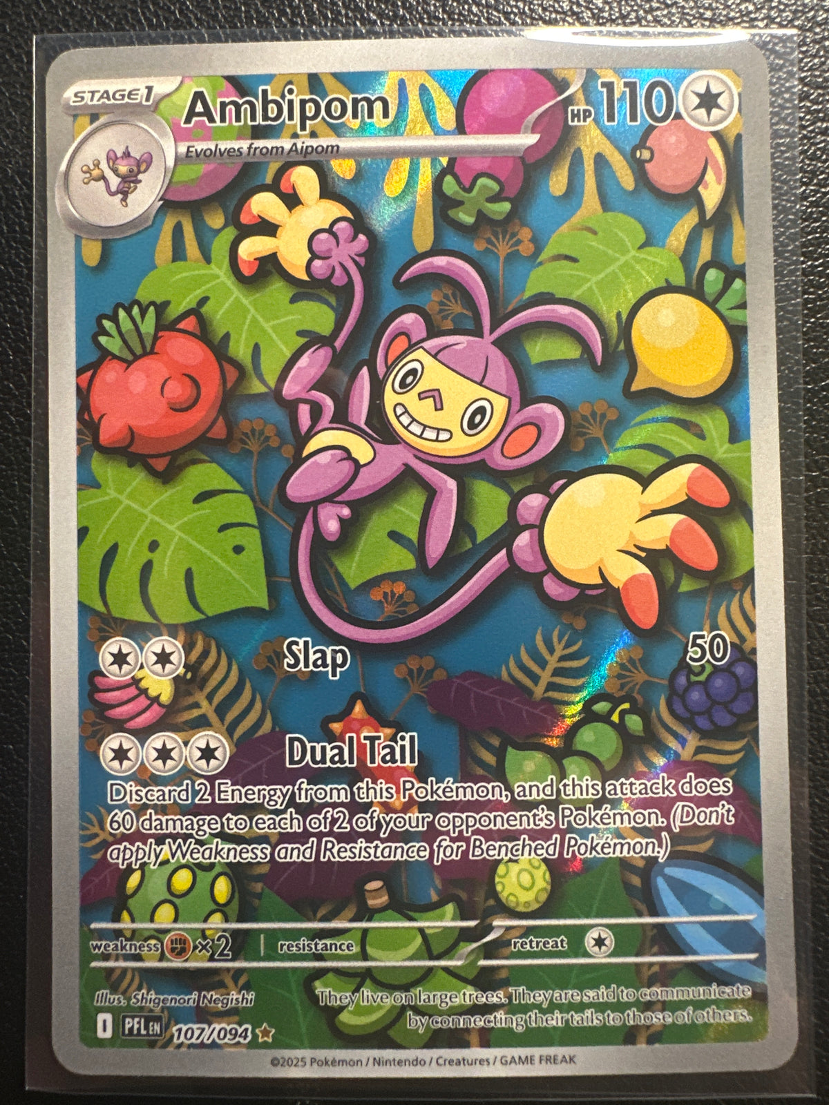 Mega Evolution – Phantasmal Flames Ambipom Holo Secret Rare #107/94