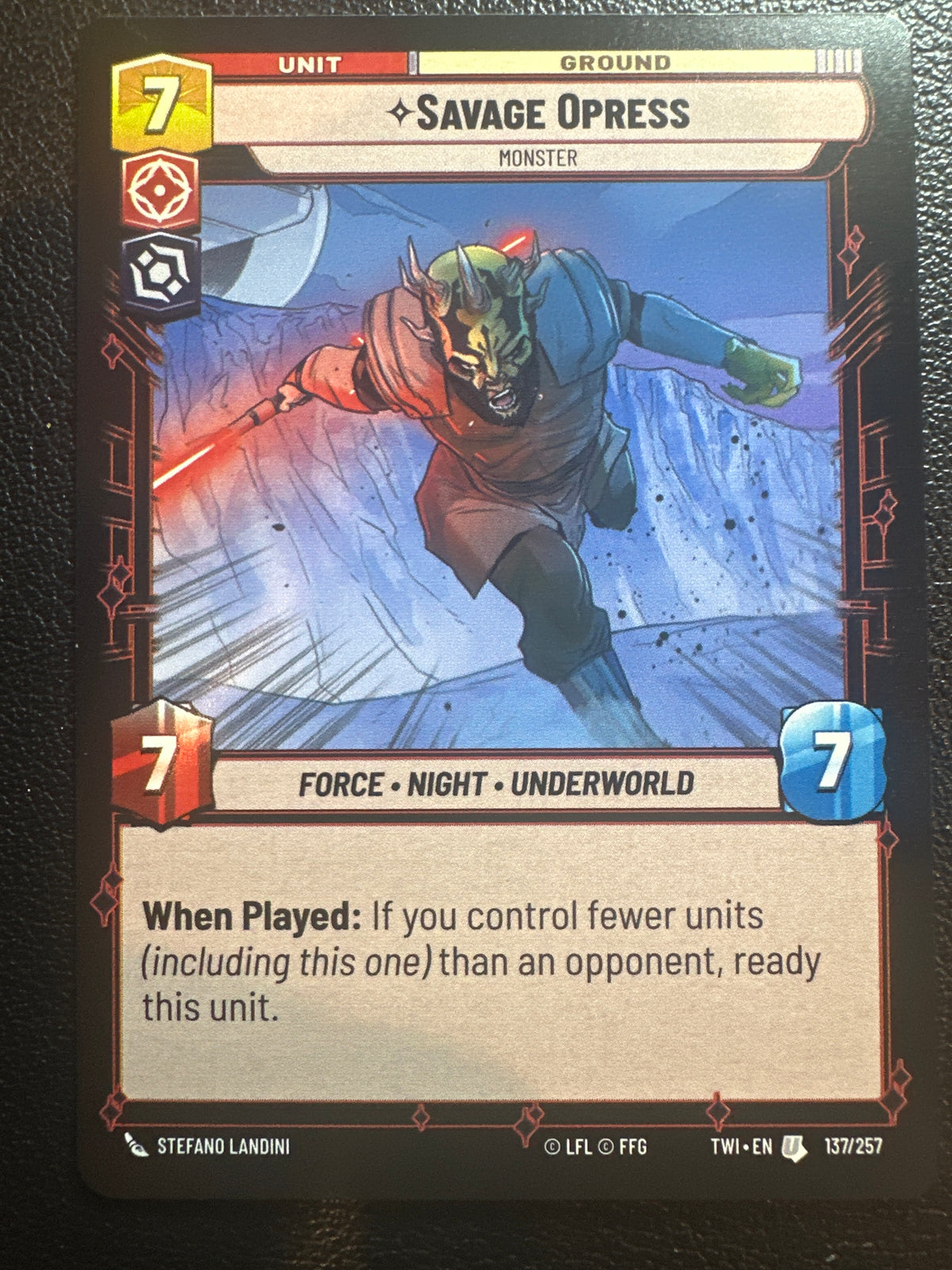 Star Wars: Unlimited Twilight of the Republic Savage Opress #137/257