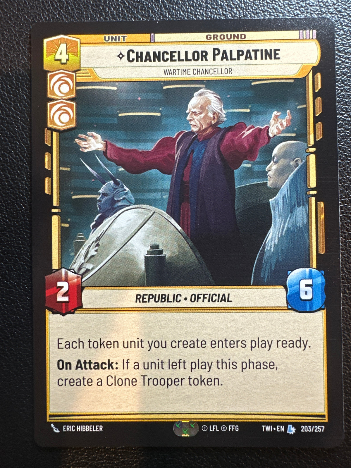 Star Wars: Unlimited Twilight of the Republic Chancellor Palpatine #203/257