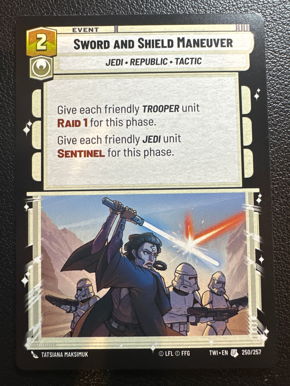 Star Wars: Unlimited Twilight of the Republic Sword and Shield Maneuver #250/257