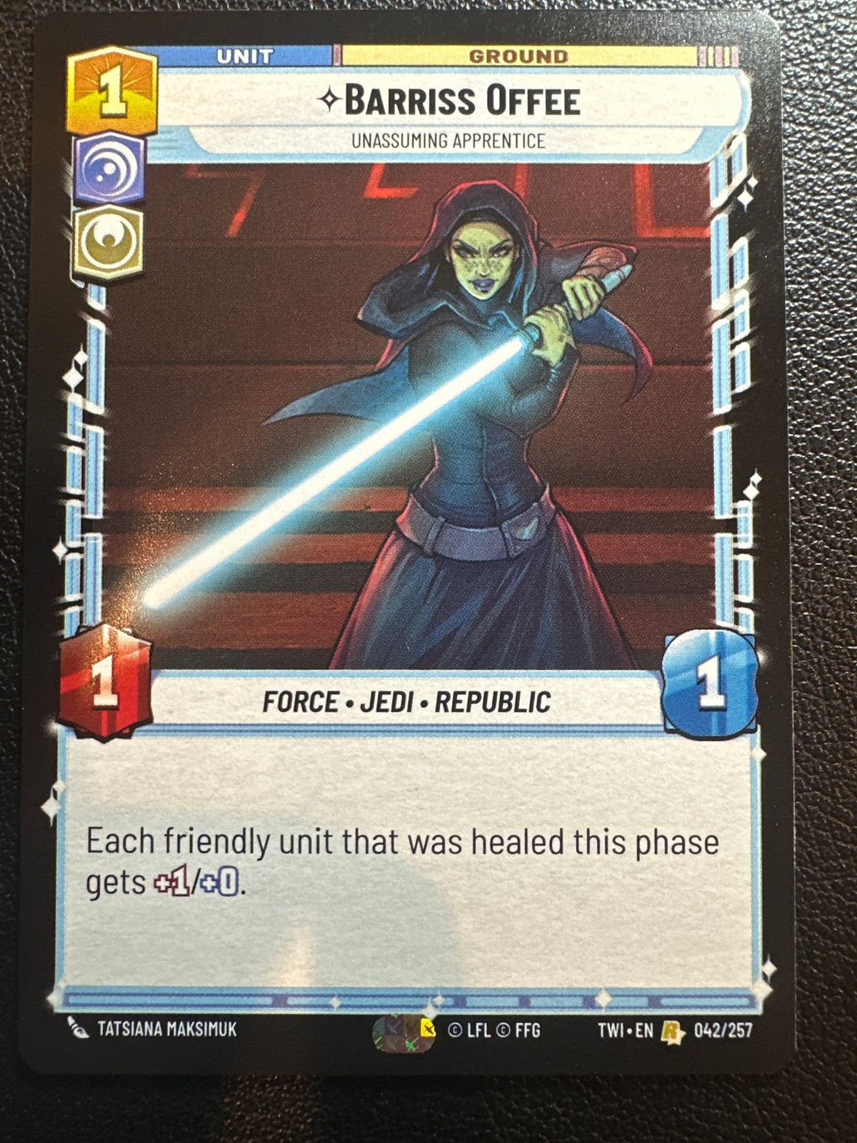 Star Wars: Unlimited Twilight of the Republic Barriss Offee Regular #042/257