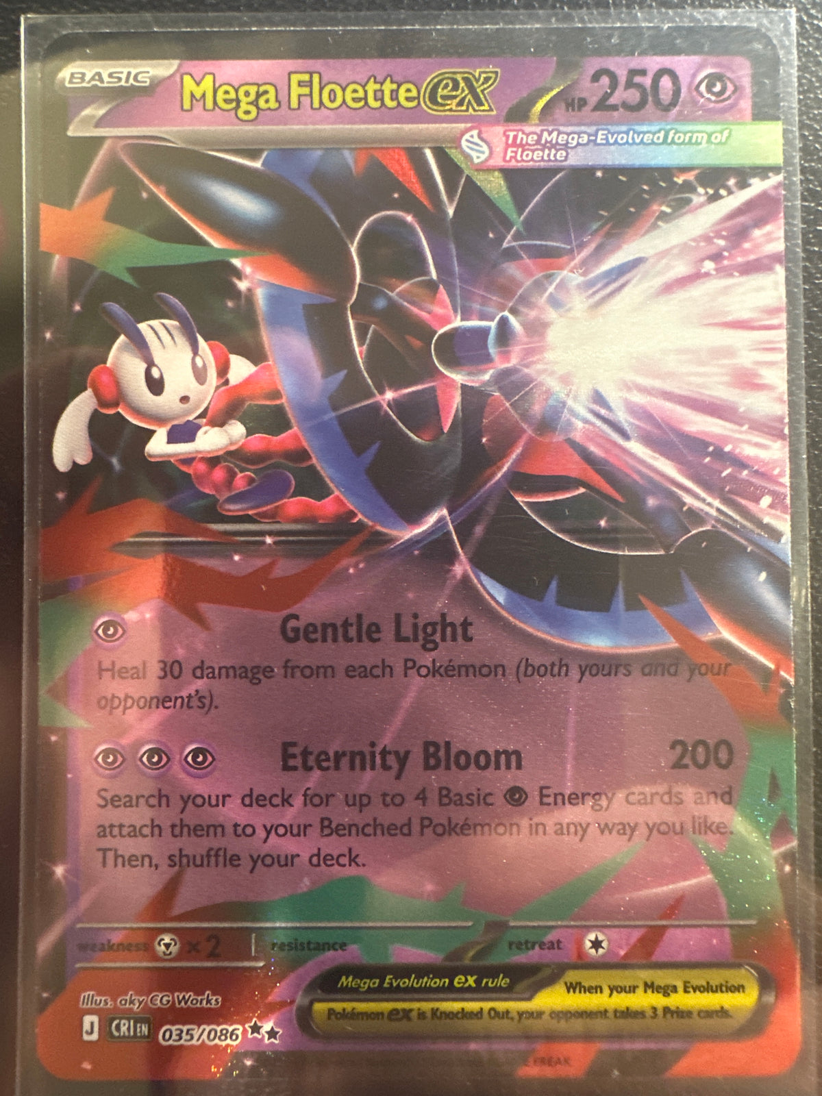 Pokemon TCG: Mega Evolution Chaos Rising Mega Floette EX Holo Double Rare #35/86