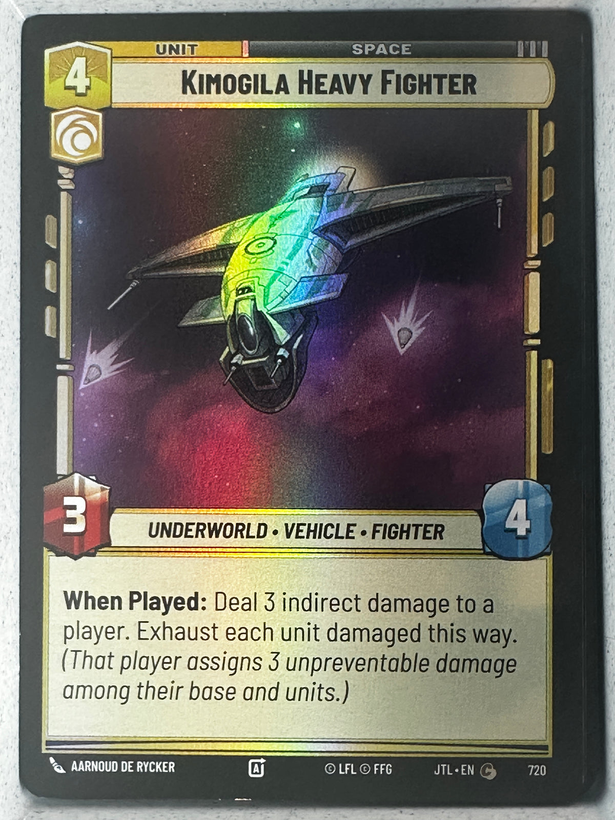 Star Wars: Unlimited Jump to Lightspeed Kimogila Heavy Fighter Foil #720