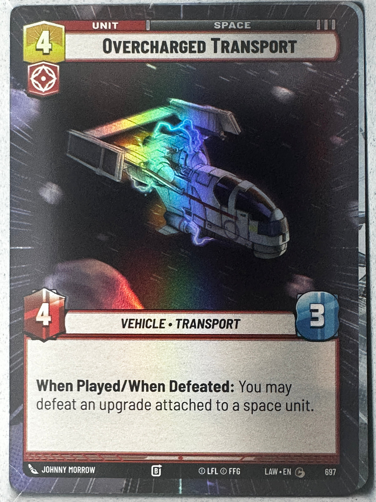 Star Wars: Unlimited A Lawless Time Overcharged Transport Foil #697