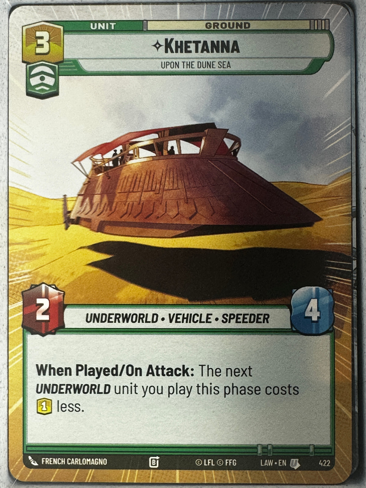 Star Wars: Unlimited A Lawless Time Khetanna Hyperspace #422