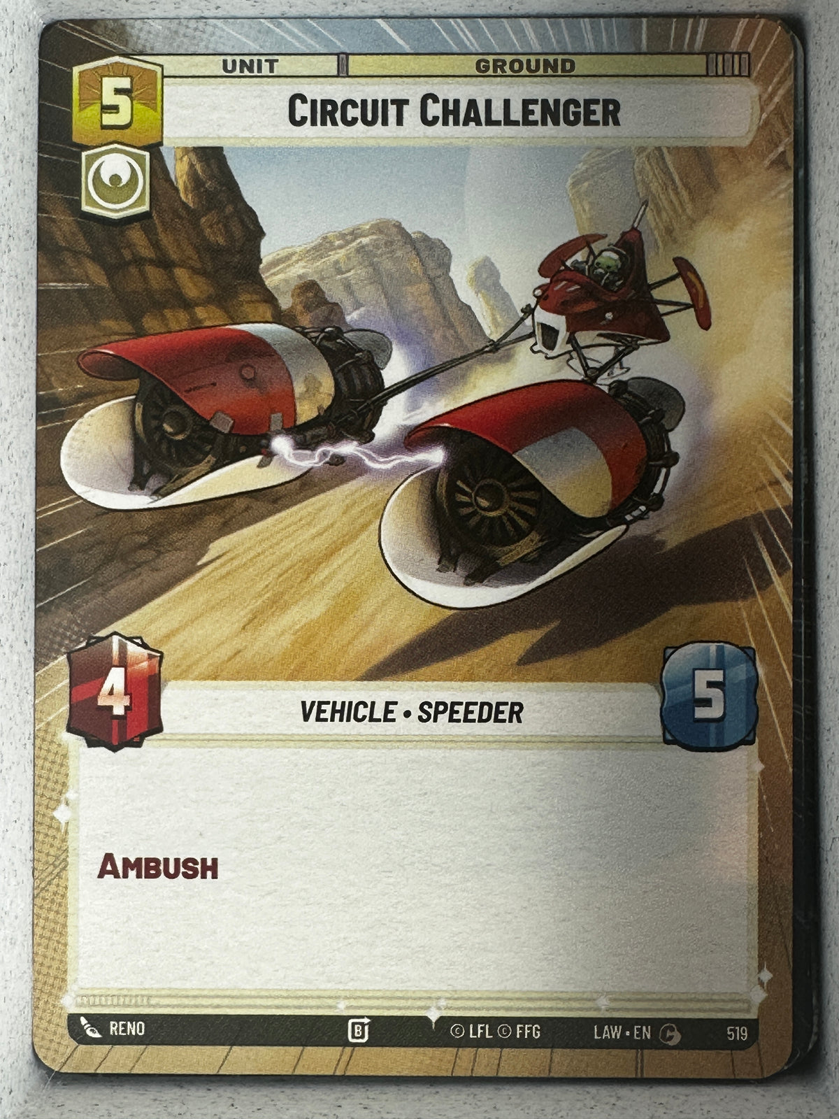 Star Wars: Unlimited A Lawless Time Circuit Challenger #519