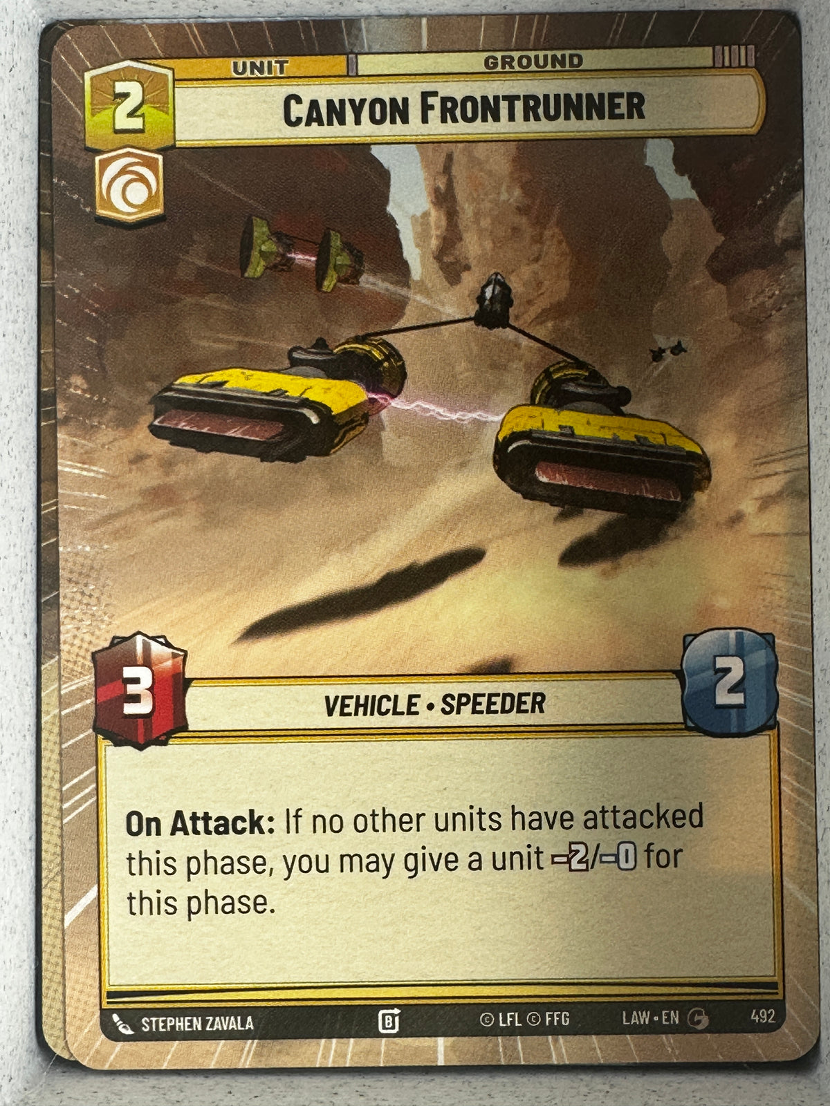 Star Wars: Unlimited A Lawless Time Canyon Frontrunner Hyperspace #492