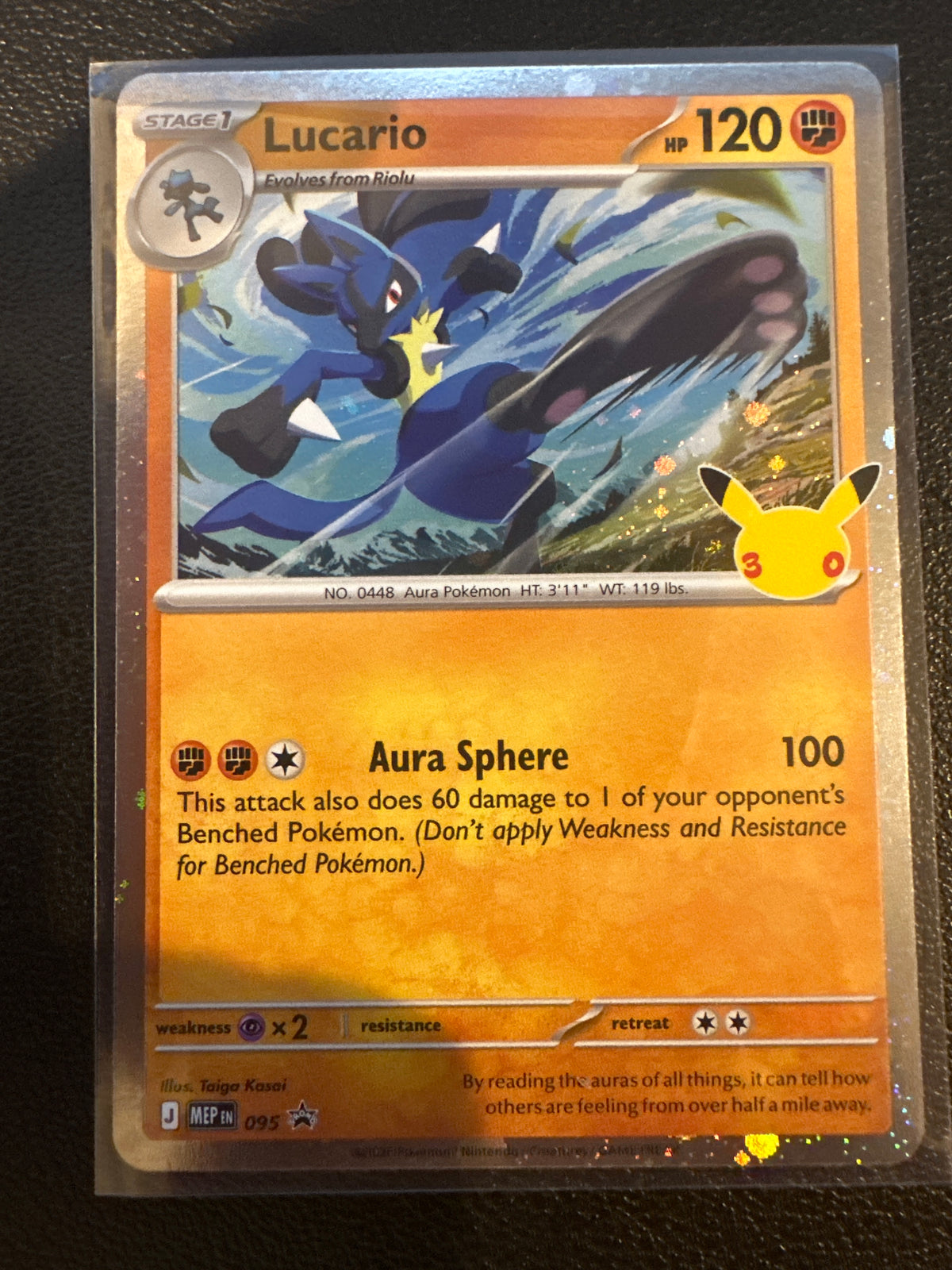 Pokemon TCG 30th Celebration Mega Evolution Promo Lucario Holo #MEP EN 095