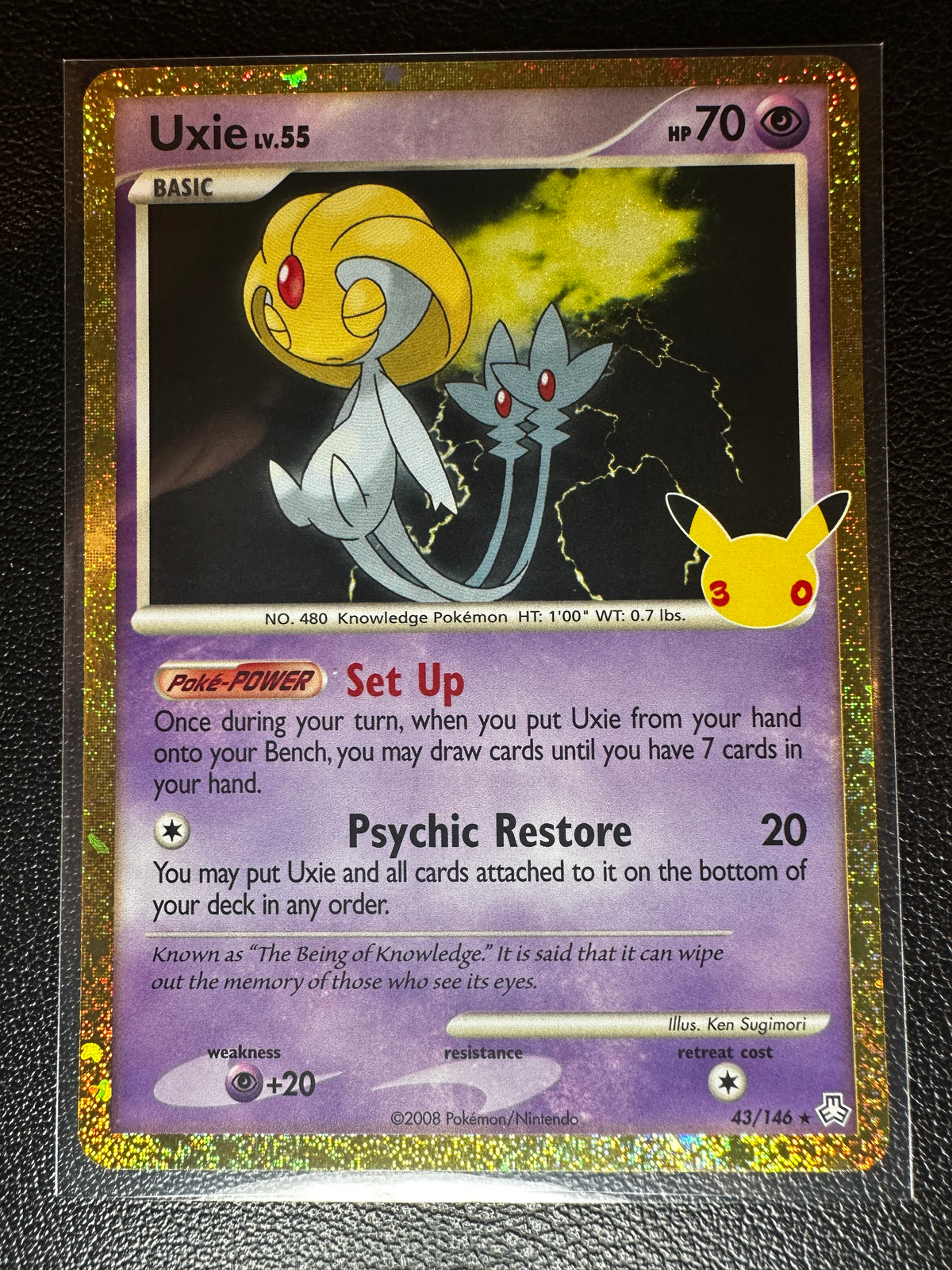 Pokemon TCG 30th Celebration Uxie Holo Rare #43/146