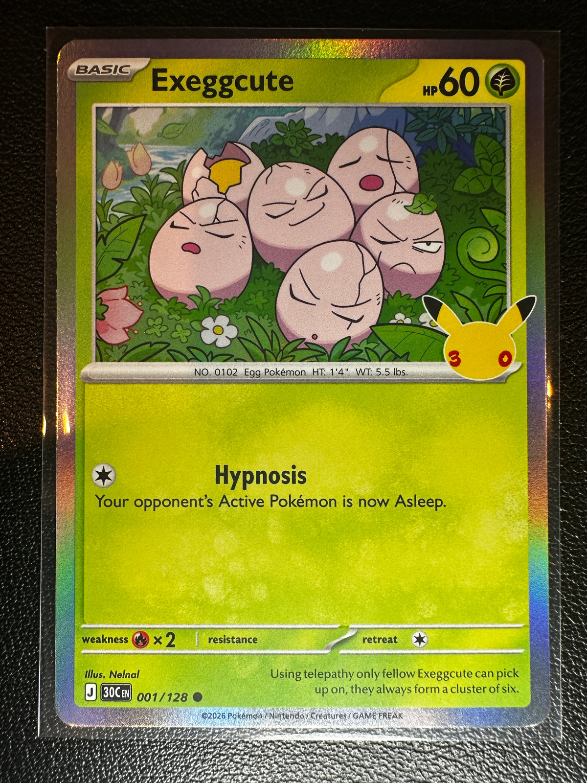 Pokemon TCG 30th Celebration Exeggcute Reverse Holo #1/128