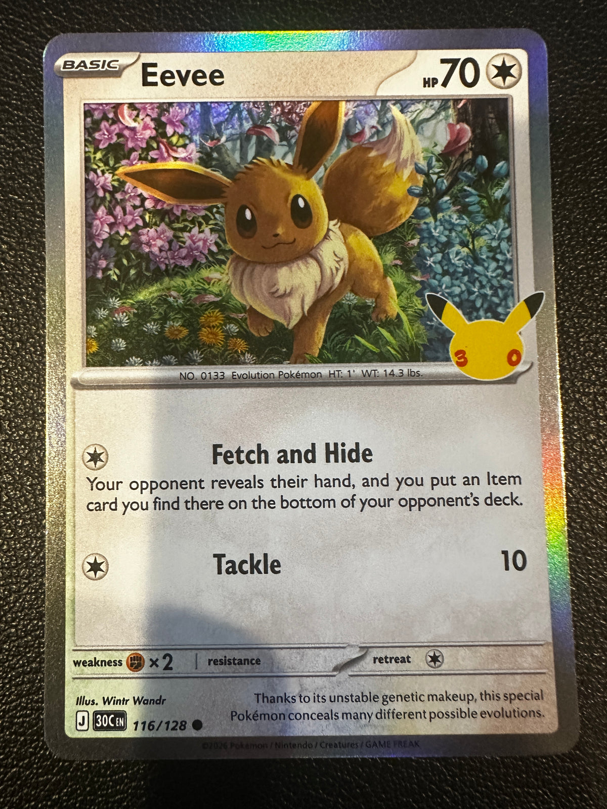 Pokemon TCG 30th Celebration Eevee Holo #116/128