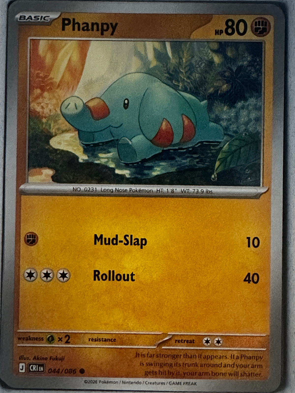 Pokemon TCG: Mega Evolution Chaos Rising Phanpy #44/86