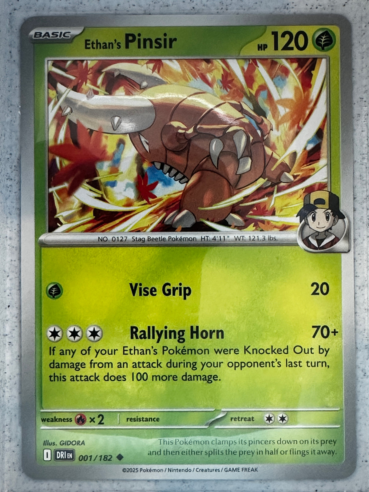 Pokemon TCG Scarlet & Violet Destined Rivals Ethan's Pinsir Uncommon #1/182