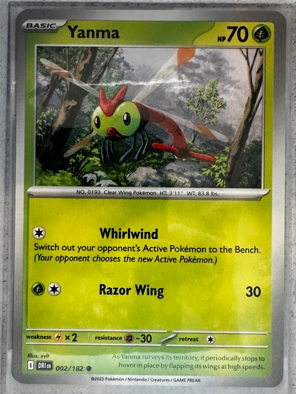 Pokemon TCG Scarlet & Violet Destined Rivals Yanma Reverse Holo #2/182