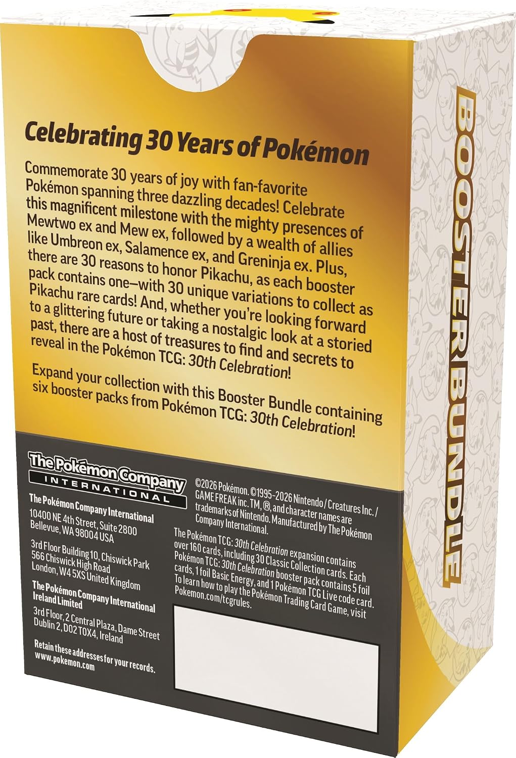 Pokémon Trading Card Game: 30th Celebration Booster Bundle Box