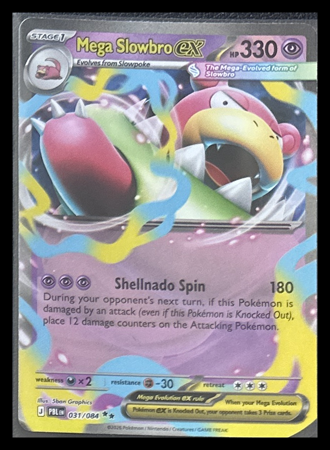 2026 Pitch Black Mega Slowbro EX Holo Double Rare RR #31/84