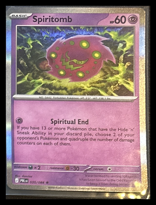 2026 Pitch Black Spiritomb Holo Rare #35/84