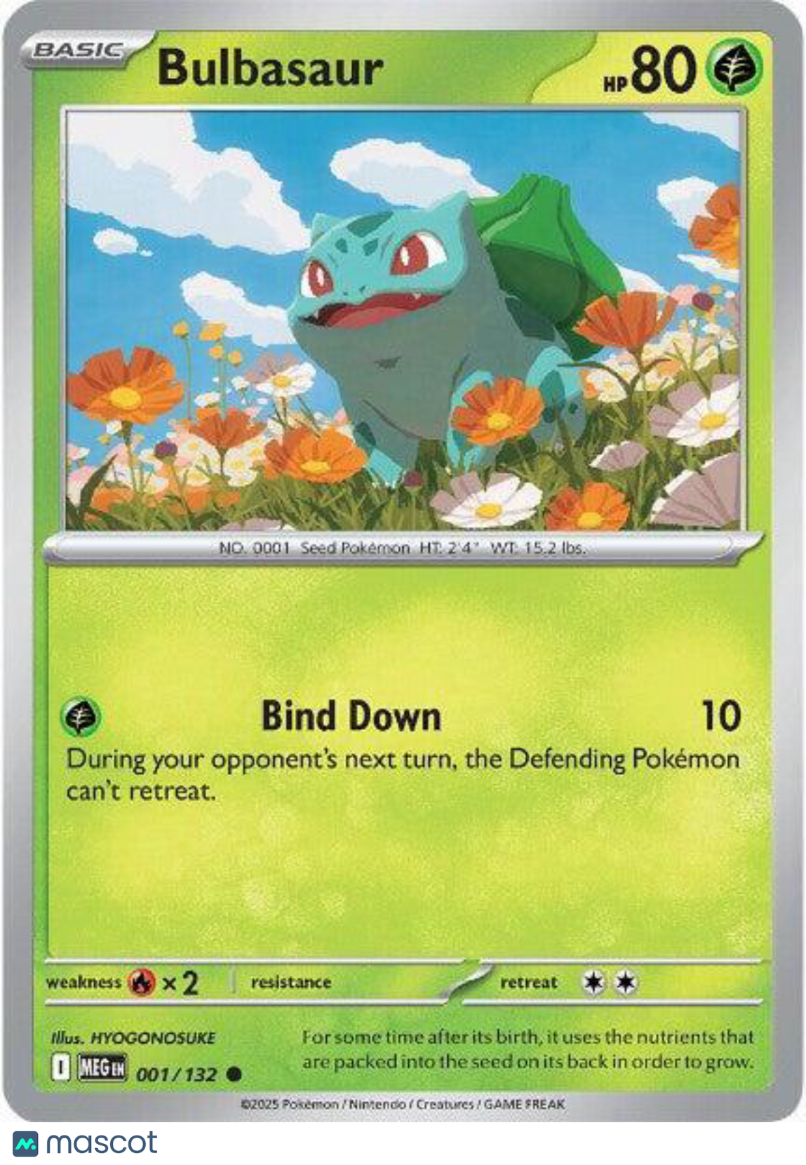 2025 Mega Evolution Bulbasaur Regular #1/132
