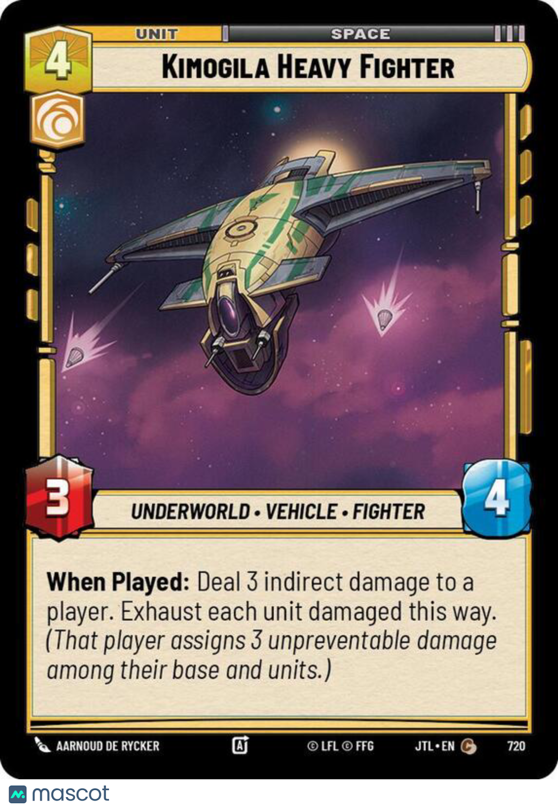 Star Wars: Unlimited Jump to Lightspeed Kimogila Heavy Fighter Foil #720