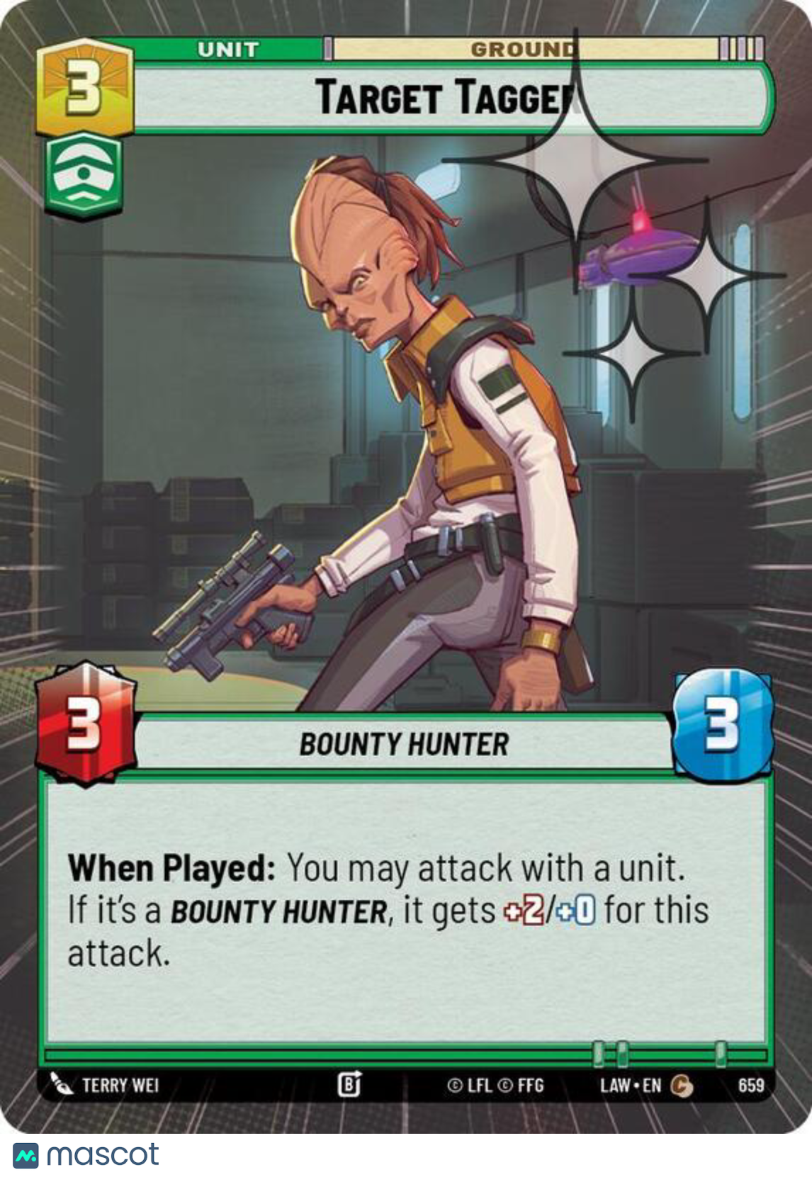 Star Wars: Unlimited A Lawless Time Target Tagger Foil Hyperspace #659