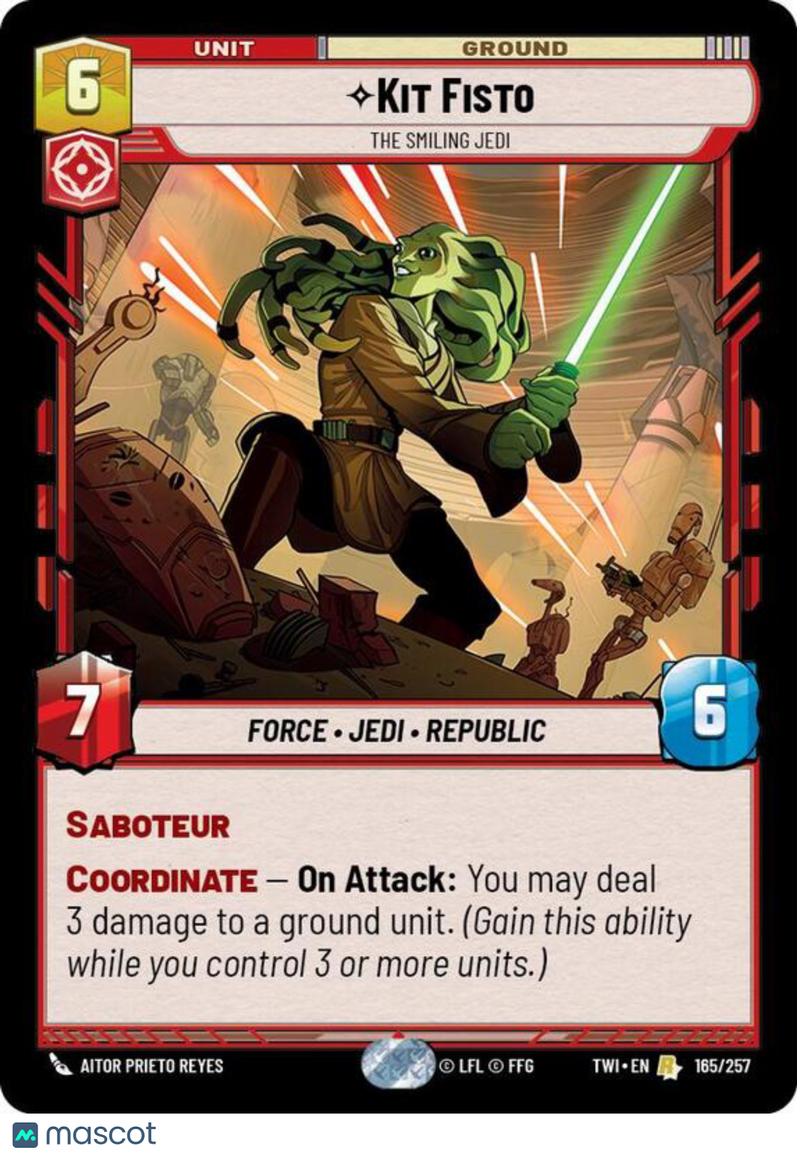 Twilight of the Republic Kit Fisto #165/257