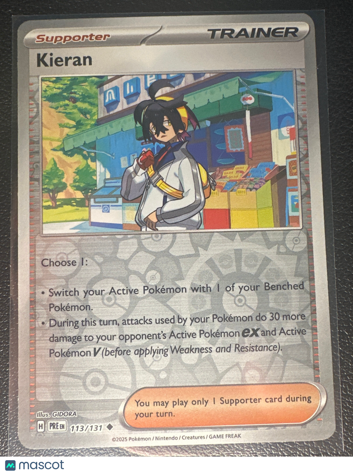 Pokemon TCG Prismatic Evolutions Kieran Reverse Holo Uncommon #113/131