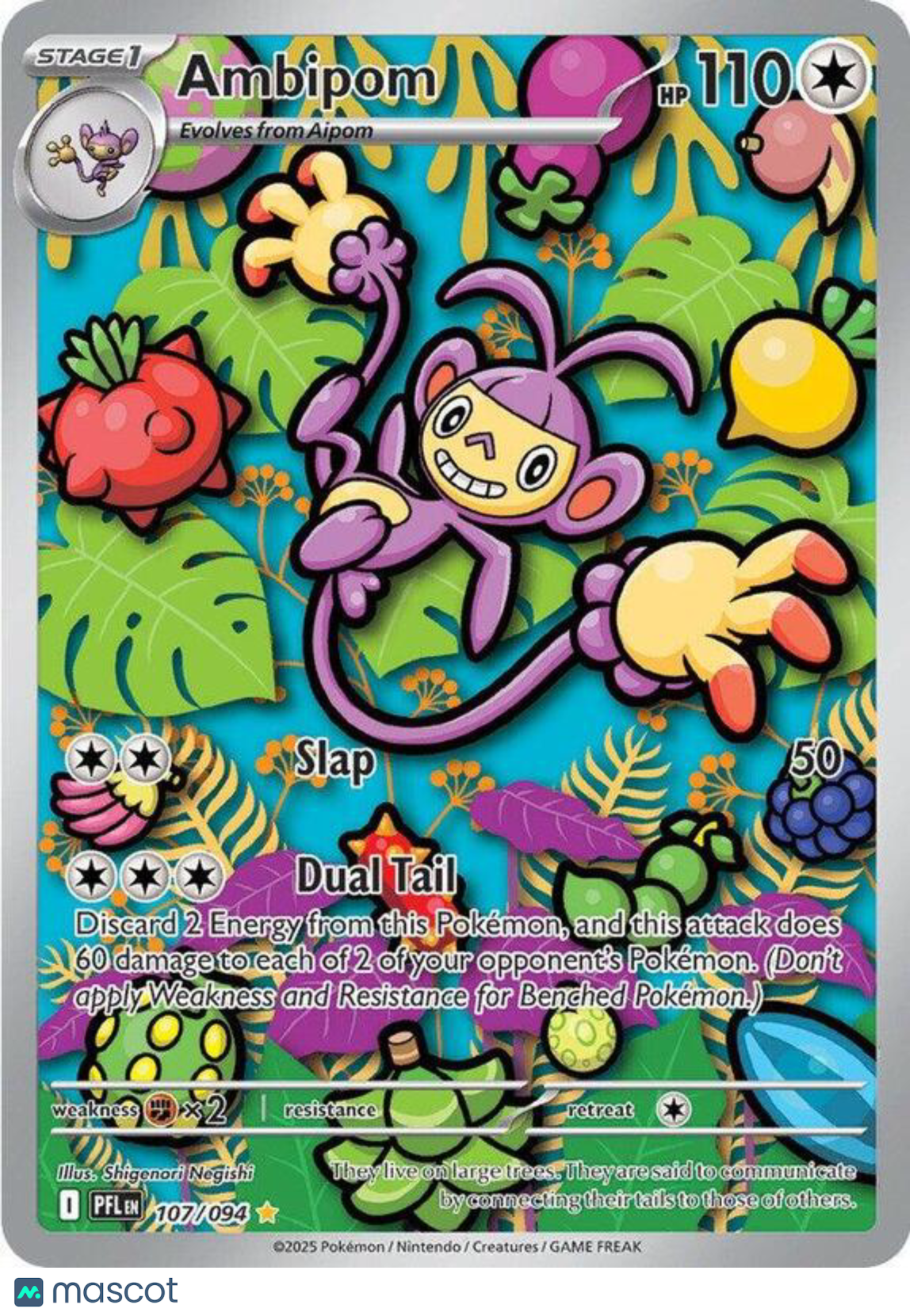 Mega Evolution – Phantasmal Flames Ambipom Holo Secret Rare #107/94