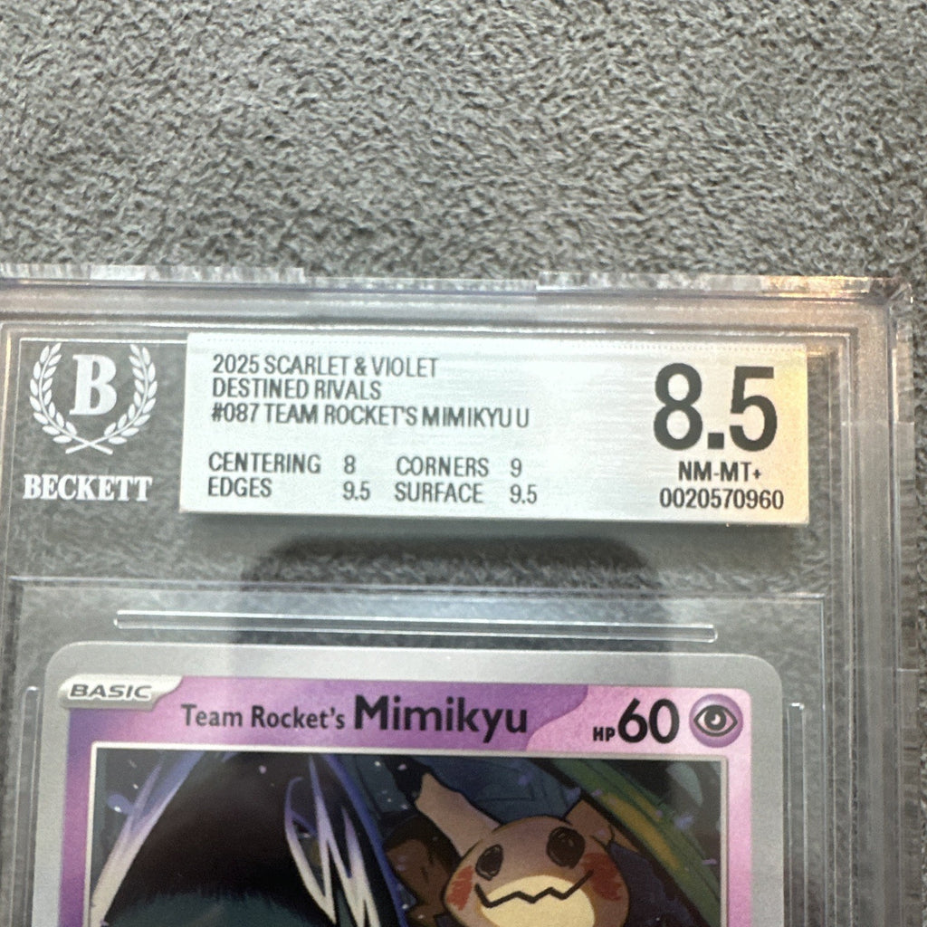 2025 Destined Rivals Team Rocket's Mimikyu 087/182 Holo BGS 8.5