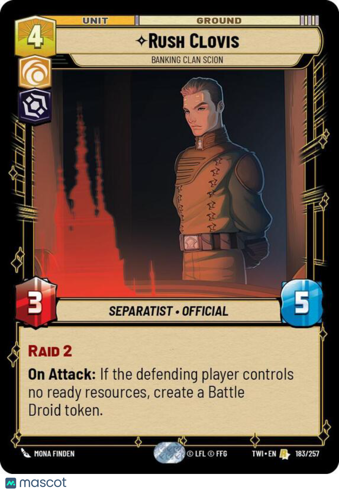 Twilight of the Republic Rush Clovis Rare #183/257