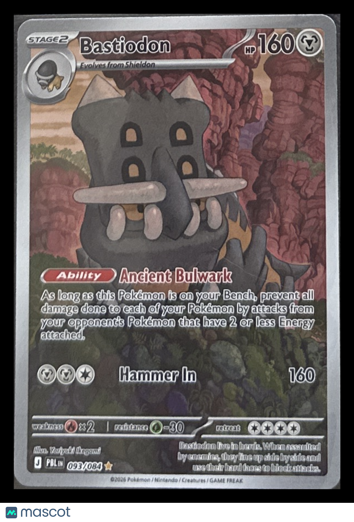2026 Pitch Black Bastiodon Holo Secret Rare #93/84