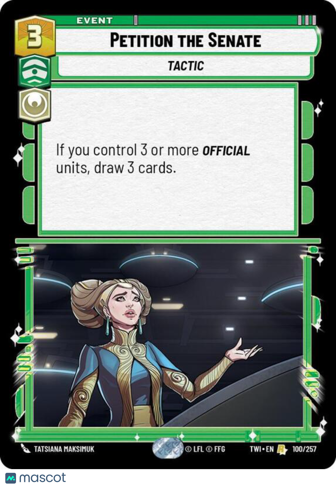 Star Wars: Unlimited Twilight of the Republic Petition the Senate #100/257