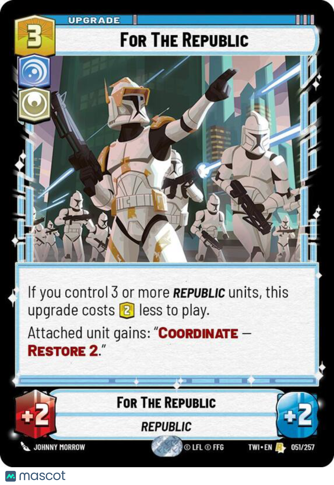 Star Wars: Unlimited Twilight of the Republic For The Republic Regular #051/257