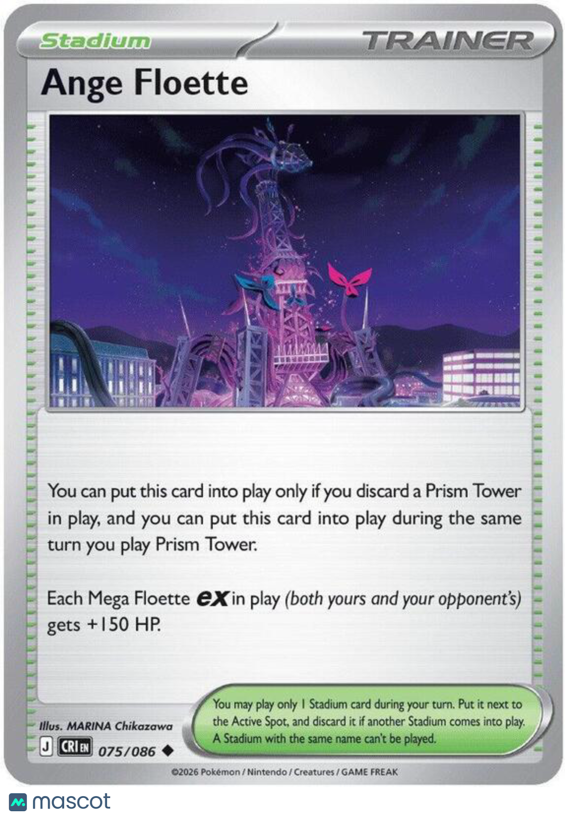 Pokemon TCG: Mega Evolution Chaos Rising Ange Floette Uncommon #75/86