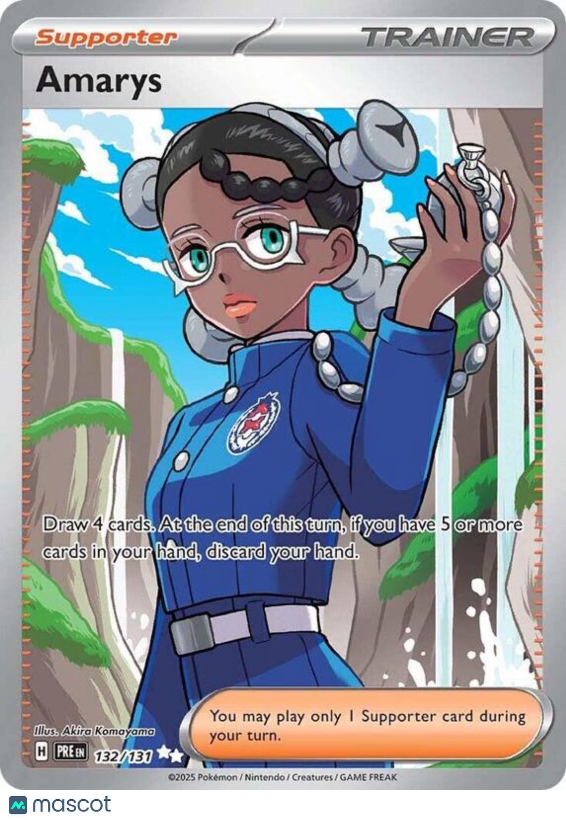 Pokemon TCG Prismatic Evolutions Amarys Holo Secret Rare SR FA #132/131